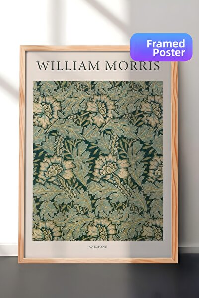 Postifull William Morris - Pictură înrămată cu anemonă, pictură verticală pe ...