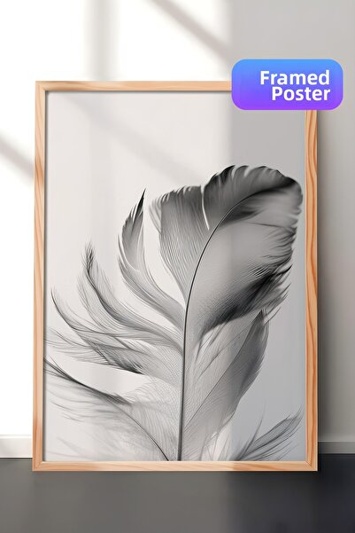 Postifull Πίνακας με πλαίσιο από πούπουλα, Ξύλινο πλαίσιο και αφίσα, Κάθετη ζ...