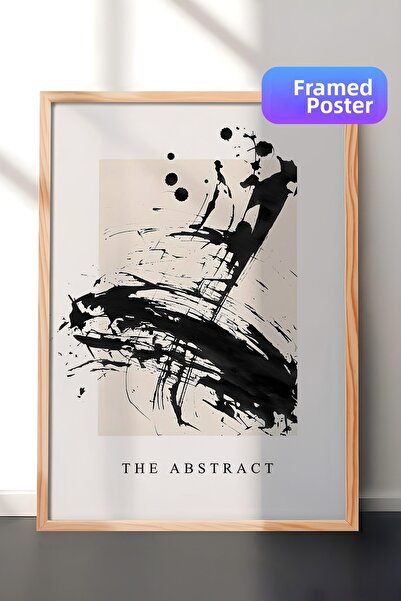 Postifull Tablou cu rama din lemn, set de postere si rame, seria The Abstract...