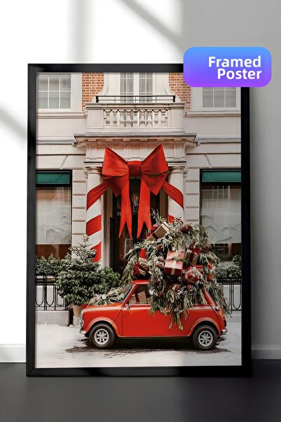 Postifull Πίνακας με μαύρο πλαίσιο, χριστουγεννιάτικη αφίσα με κορνίζα, σειρά...