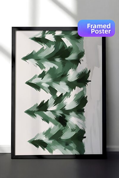 Postifull Tablou cu rama neagra, poster de Anul Nou, decor de Anul Nou, seria...