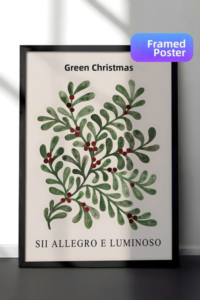 Postifull Πίνακας με μαύρο πλαίσιο, Πρωτοχρονιάτικη αφίσα, Πρωτοχρονιάτικη δι...