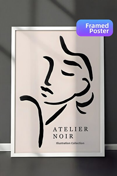 Postifull Tablou cu ramă albă, set de poster și rame, Looking Back Comfort Se...