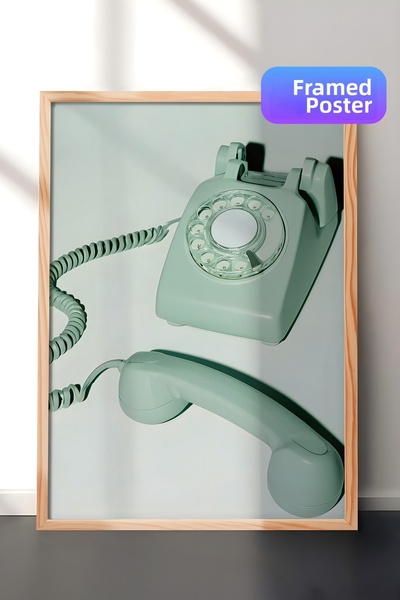 Postifull Pictură cu cadru pentru telefon în pastel, cadru din lemn și poster...