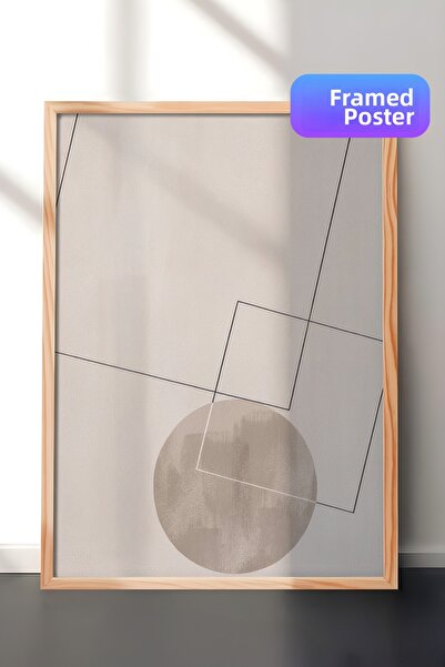 Postifull Forme grafice Nr. 5 Pictură înrămată, cadru din lemn și poster, pic...