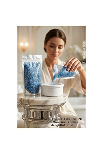 teknoparkx مجموعة مانيكير احترافية: حجر مانيكير مريح وملح عناية غني بالعناصر ...