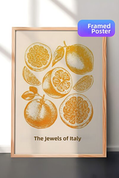 Postifull Pictură înrămată I Gioielli D'Italia, cadru din lemn și poster, pic...