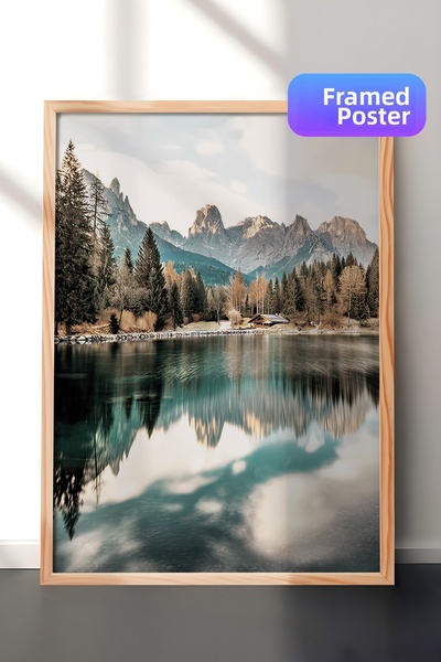 Postifull Pictură înrămată cu cadru de lemn, cadru din lemn și poster, pictur...