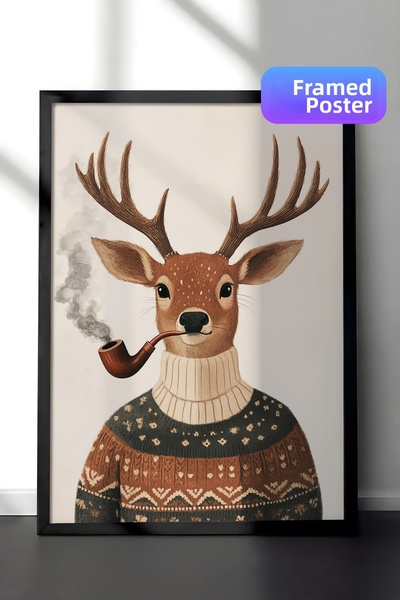 Postifull Tablou cu rama neagra, set de postere si rame, seria Comfort de Anu...