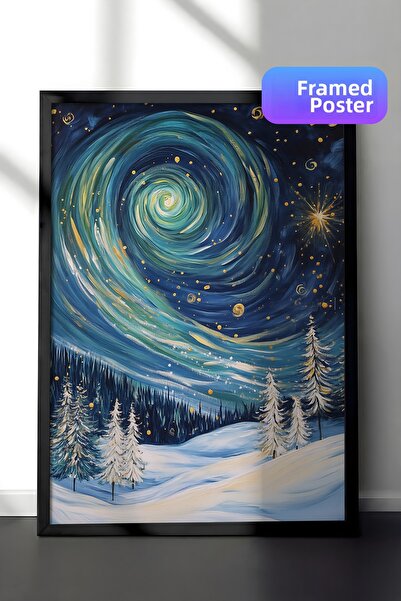 Postifull Tablou cu rama neagra, set de postere si rame, seria Comfort de Anu...