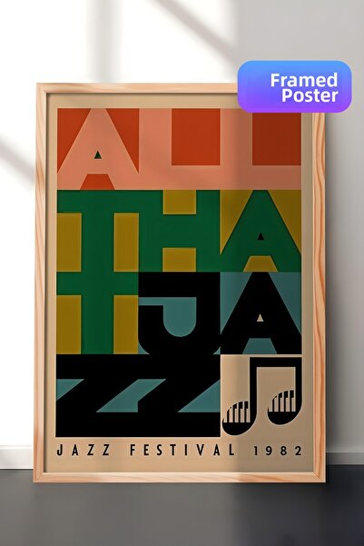 Postifull Wooden Framed Painting, Jazz Festival, Comfort Series Kitchen Woode...