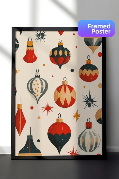 Postifull Tablou cu rama neagra, set de postere si rame, seria Comfort de Anu...