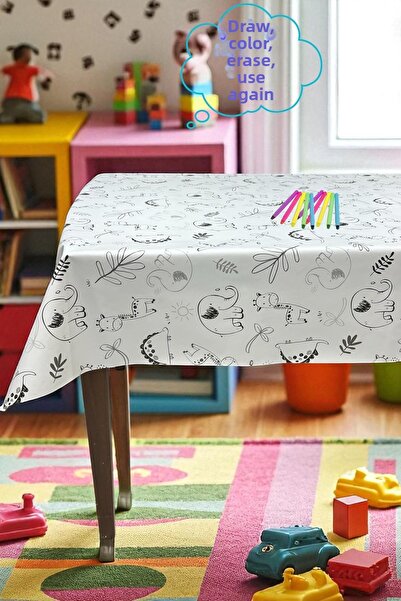 Pimula home Față de masă ștergabilă din pânză de pânză pe bază de fibră PVC v...