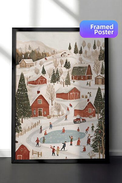 Postifull Tablou cu rama neagra, set de postere si rame, seria Comfort de Anu...