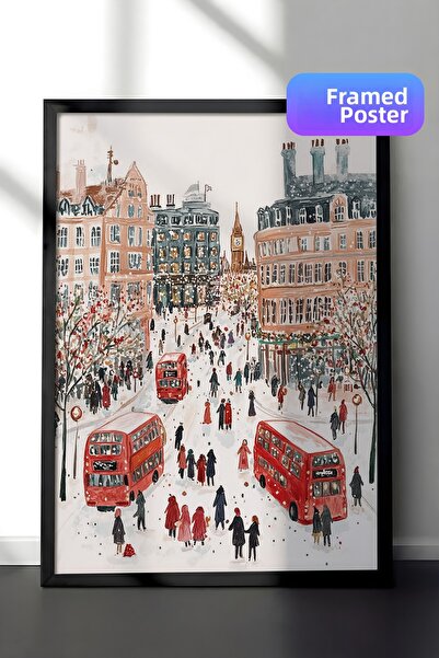 Postifull Tablou cu rama neagra, set de postere si rame, seria Comfort de Anu...