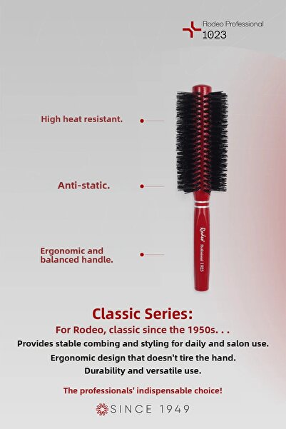 RODEO 1023 ΒΟΥΡΤΣΑ ΜΑΛΛΙΩΝ Φούσκωμα, Χτένισμα, Στυλιστική - Ανθεκτική στη θερ...