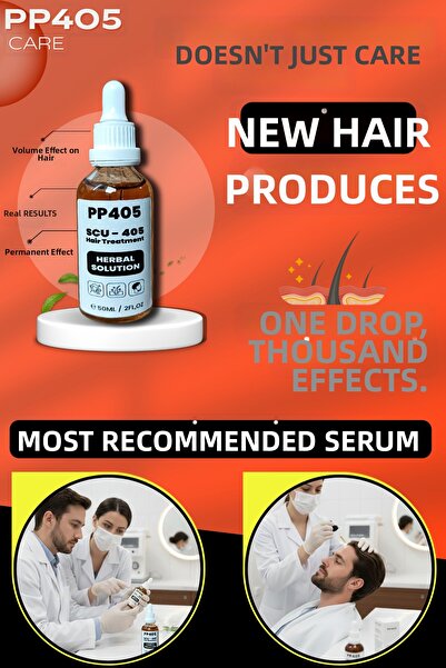 pp405 مصل إزالة الشعر وتقوية نموه، مضاد للصلع، سريع تمديده للمناطق الصلعية - ...