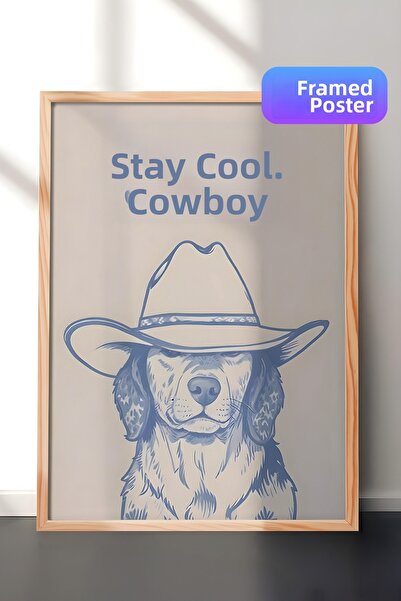 Postifull لوحة بإطار خشبي، Cool it Cowboy، لوحة خشبية للمطبخ من سلسلة Comfort...