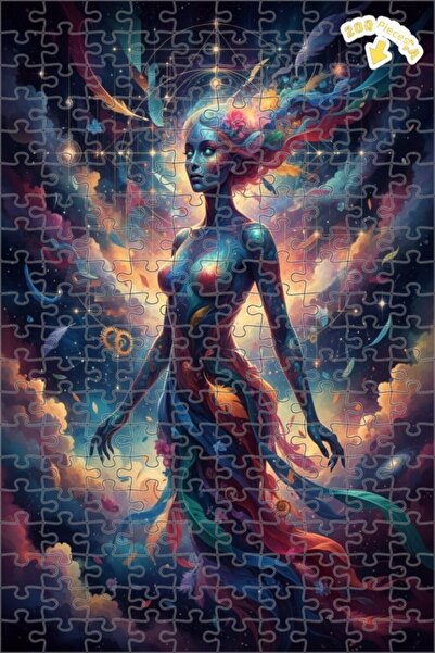 Teona Ahşap لغز خشبي بإطار مزدوج الطبقات بنمط الروح الكونية بمظهر لوحة زيتية ...