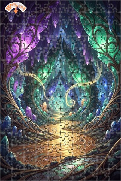 Teona Ahşap لغز خشبي بإطار مزدوج الطبقات بمظهر لوحة زيتية لرحلة الكهف الكريست...