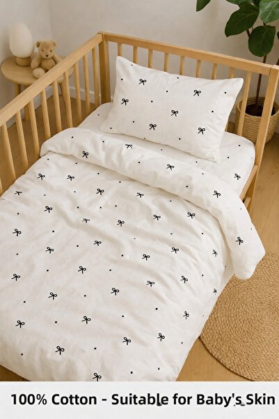 Uçkan home طقم غطاء لحاف للأطفال مصنوع من القطن بنسبة 100% صديق للبشرة