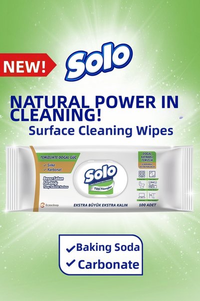 Solo Natural Power in Cleaning White Soap Freshness Surface Cleaning Towel 100 Sheets