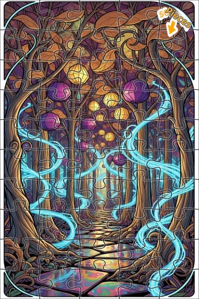 Teona Ahşap ألغاز خشبية مؤطرة بطبقتين بتصميم فني بمظهر لوحة زيتية، بتصميم فوا...