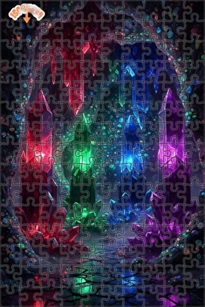 Teona Ahşap لغز خشبي بإطار مزدوج الطبقات بمظهر لوحة زيتية لامع كالكريستال 150...