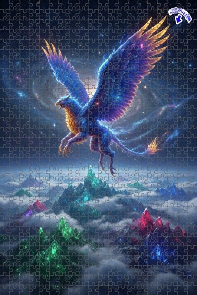 Teona Ahşap لغز خشبي مؤطر بطبقتين من غوركيملي ميستيك جريفين كوزميك روتشر، 600...