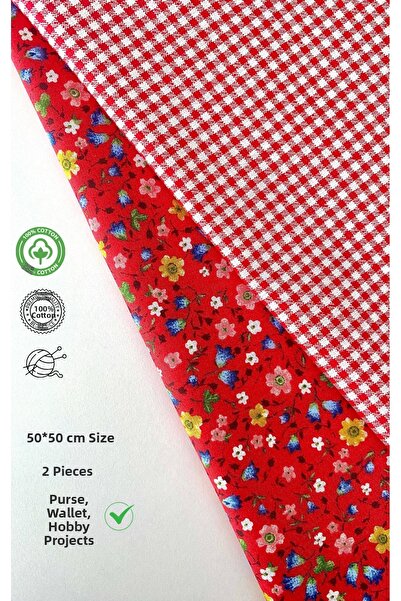 seyranat Чанта, портмоне, хоби проекти: 2 парчета памучен плат с размер 50 см...