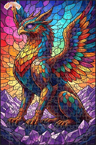 Teona Ahşap لغز خشبي بإطار مزدوج الطبقات بمظهر زيت الكريستال الملون يشبه الغر...