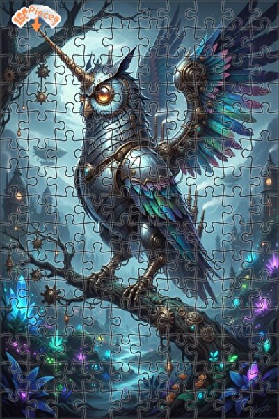 Teona Ahşap طباعة فنية ميكانيكية لبومة أحادية القرن 150 قطعة 20×30