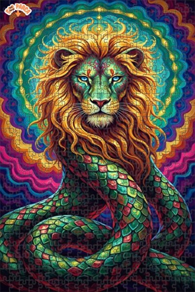 Teona Ahşap لغز خشبي بإطار مزدوج الطبقات بمظهر لوحة زيتية فنية ماندالا بتصميم...