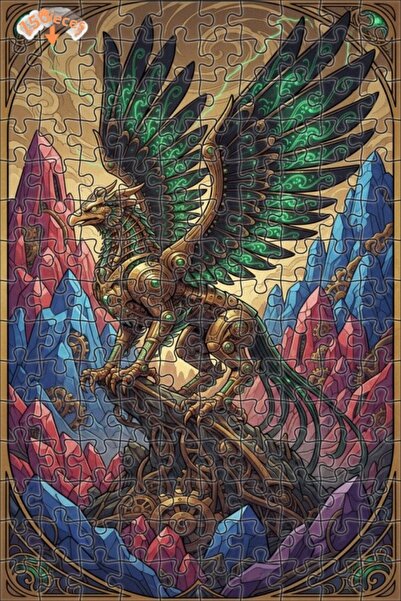 Teona Ahşap لغز خشبي بإطار مزدوج الطبقات بمظهر الطلاء الزيتي الميكانيكي جريفي...