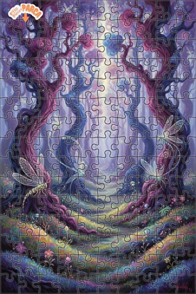 Teona Ahşap لغز خشبي مؤطر بطبقتين بمظهر لوحة زيتية لفراشات الغابة الغامضة 150...