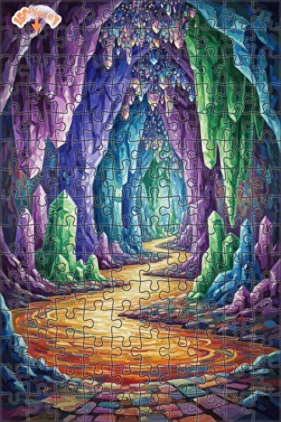 Teona Ahşap لغز فني على شكل كهف كريستالي يشبه الرسم الزيتي 150 قطعة 20×30