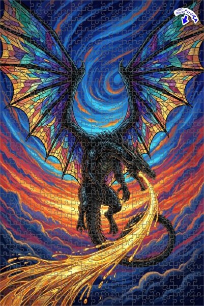 Teona Ahşap لغز خشبي بإطار مزدوج الطبقات مع أجنحة زجاجية ملونة تتنفس نيران ال...