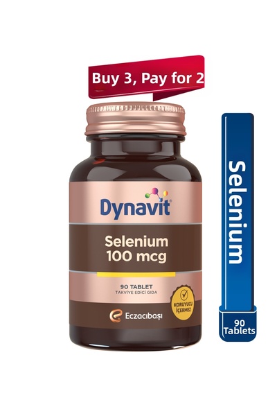 Dynavit سيلينيوم 100 ميكروغرام 90 قرص - للشعر والبشرة - سيلينيوم