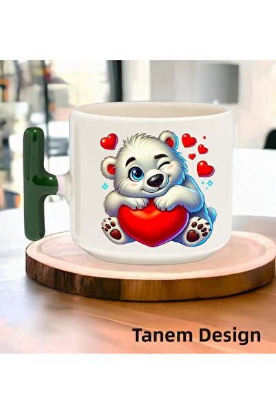 Tanem Tasarım Cup Coffee Tea Cup Gift Valentine's Day - t Handle Mug