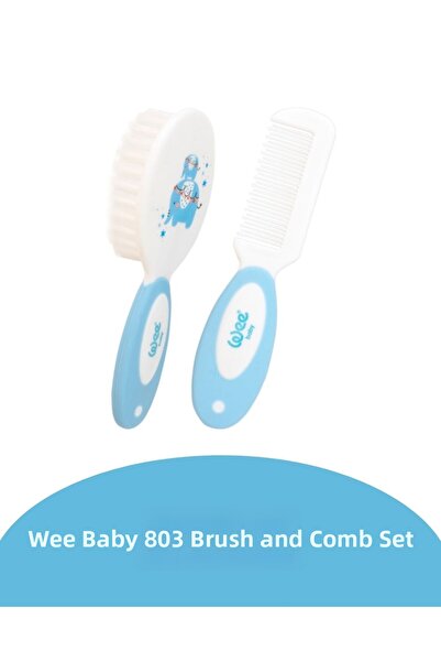 Wee Baby Set pieptene cu perie 803 - Albastru