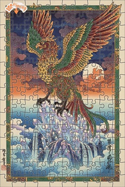 Teona Ahşap لغز خشبي رائع على شكل طائر الفينيق يطير على قمة الكريستال، بمظهر ...