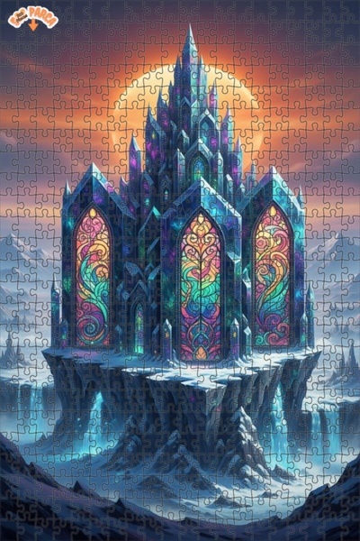 Teona Ahşap Magical Crystal Castle Puzzle 500 Pieces 50X30