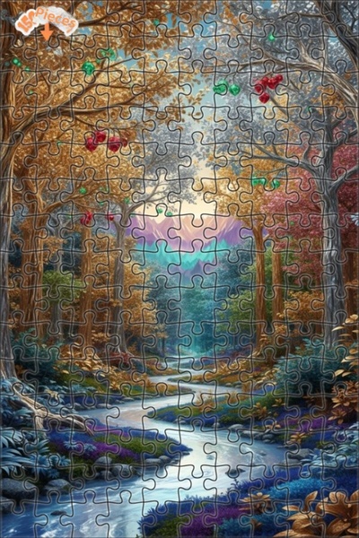 Teona Ahşap لغز خشبي بإطار مزدوج الطبقات من ماسالسي أورمان نهر، 150 قطعة، 20×30