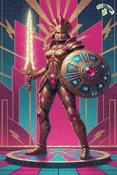 Teona Ahşap لغز خشبي بإطار مزدوج الطبقات من آرت ديكو، 800 قطعة، 70 × 50