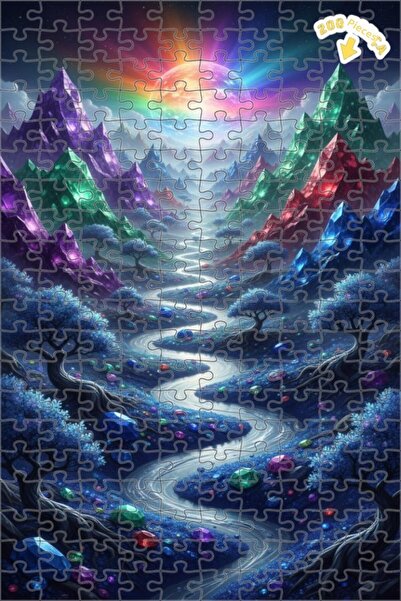 Teona Ahşap لغز خشبي بإطار مزدوج الطبقات من غريموال كريستال فالي 200 قطعة 25x35