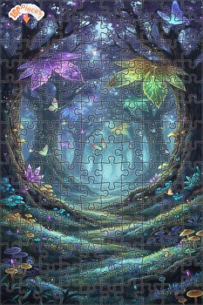 Teona Ahşap لغز خشبي مؤطر بطبقتين بمظهر لوحة زيتية لفراشات الغابة السحرية 150...