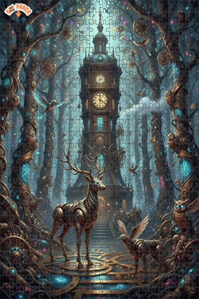 Teona Ahşap لغز خشبي بإطار مزدوج الطبقات من ستيمبانك أورجاند ووندرلاند 500 قط...