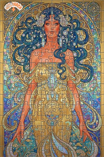 Teona Ahşap لغز خشبي بإطار مزدوج الطبقات بمظهر عمل فني لحورية البحر 150 قطعة ...