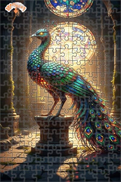 Teona Ahşap لوحة فنية رائعة لطائر الطاووس، لغز خشبي بإطار مزدوج الطبقات، 150 ...