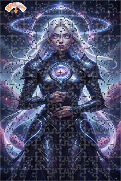 Teona Ahşap لغز خشبي بإطار مزدوج الطبقات بمظهر الطباعة الرقمية لملكة الفضاء 1...